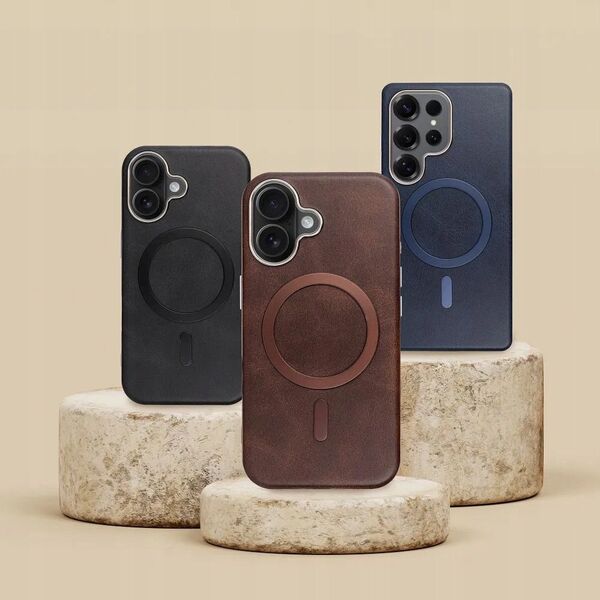 Θήκη GENTLEMAN MAG COVER συμβατή με MagSafe για IPHONE 16 PRO MAX μαύρο