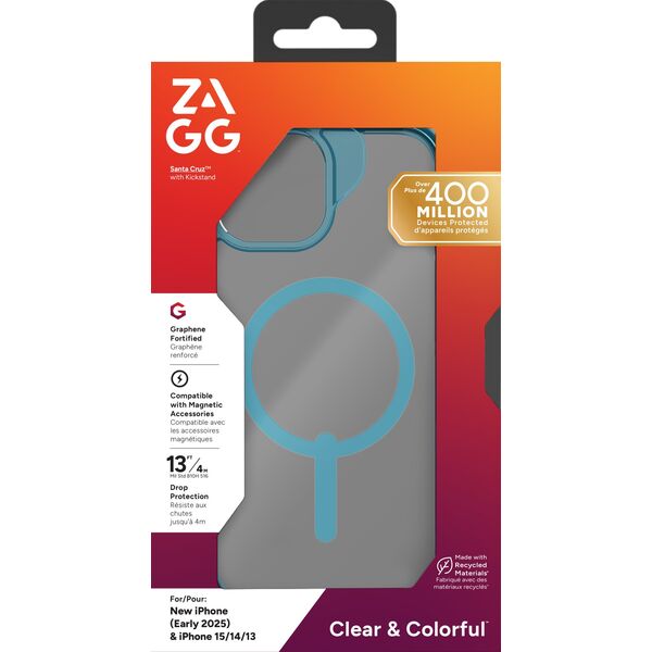 Θήκη ZAGG Santa Cruz Snap για Apple iPhone 16e / 15 / 14 / 13 MagSafe (μπλε)