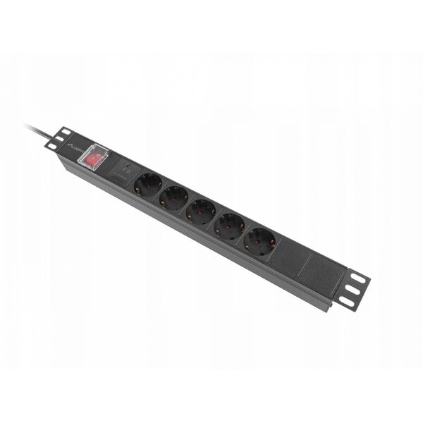 ΠΟΛΥΜΠΡΙΖΟ ΡΑΚ PDU 19" LANBERG 1U 16A 5X SCHUKO 2M ΜΑΥΡΟ C14