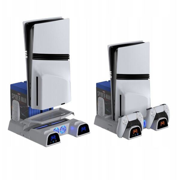 Βάση ψύξης και φόρτισης YAXO ARCTIC BREEZE NE για PS5/PS5 Slim/PS5 Pro Alpine White