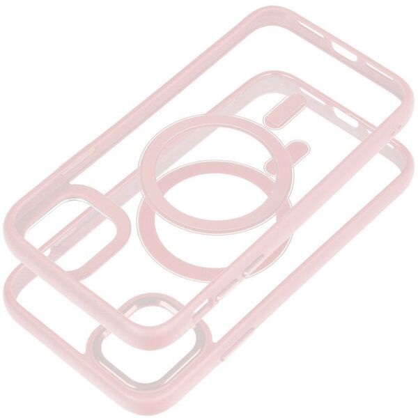 Θήκη COLOR EDGE MAG COVER συμβατή με MagSafe για IPHONE 11 ροζ
