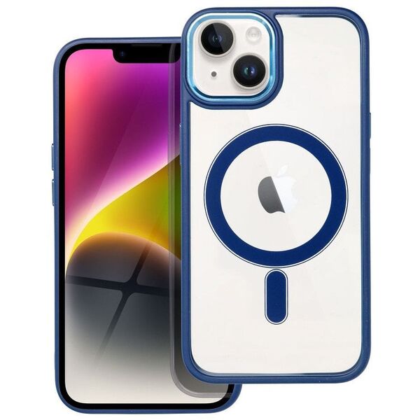 Θήκη COLOR EDGE MAG COVER συμβατή με MagSafe για IPHONE 14 μπλε