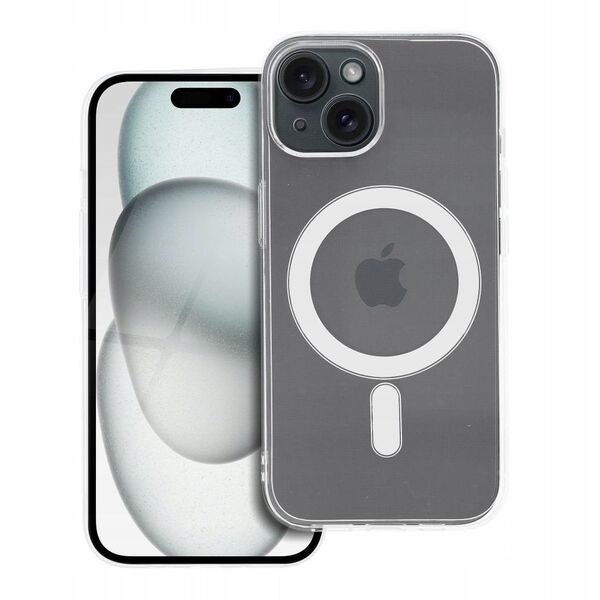 Θήκη CLEAR CASE 2 mm για IPHONE 15 συμβατή με MagSafe (προστασία κάμερας) διάφανη