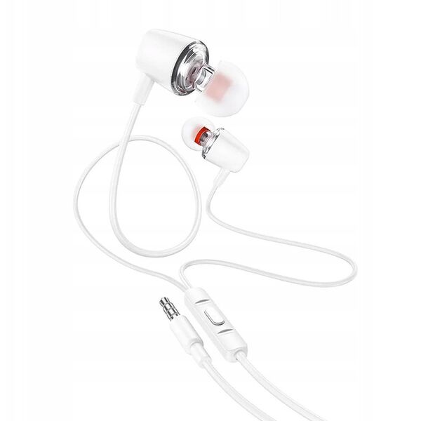 Ενσύρματα ακουστικά εντός αυτιού Jack 3,5 mm HOCO M107 λευκά