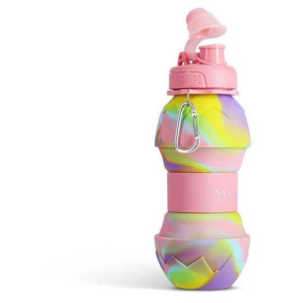 Πτυσσόμενο μπουκάλι σιλικόνης NC4102 700ML ΡΟΖ Nils
