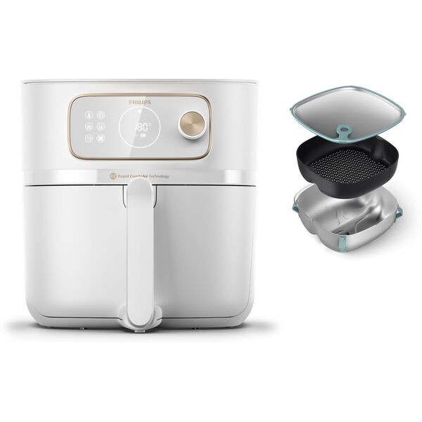 Philips 7000 series HD9876/25 φριτέζα Μονή 8,3 l Αυτόνομη 2200 W Φριτέζα ζεστού αέρα Λευκό