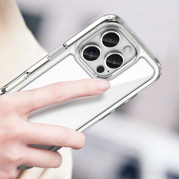 Θήκη Outer Space Case για iPhone 16e με ελαστικό πλαίσιο - διαφανές
