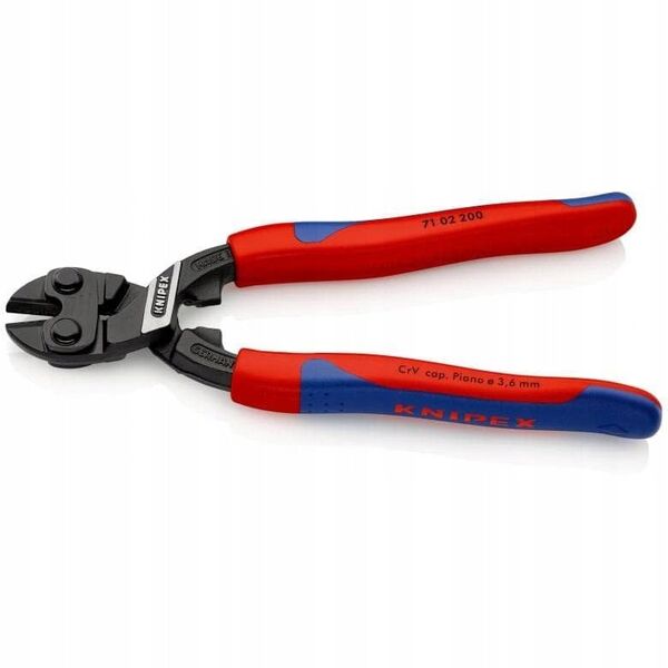 KNIPEX CoBolt, Κόφτης μπουλονιών, 5.2 mm, Χάλυβας χρωμίου-βαναδίου, Πλαστικό, Μπλε, Κόκκινο, 62 mm