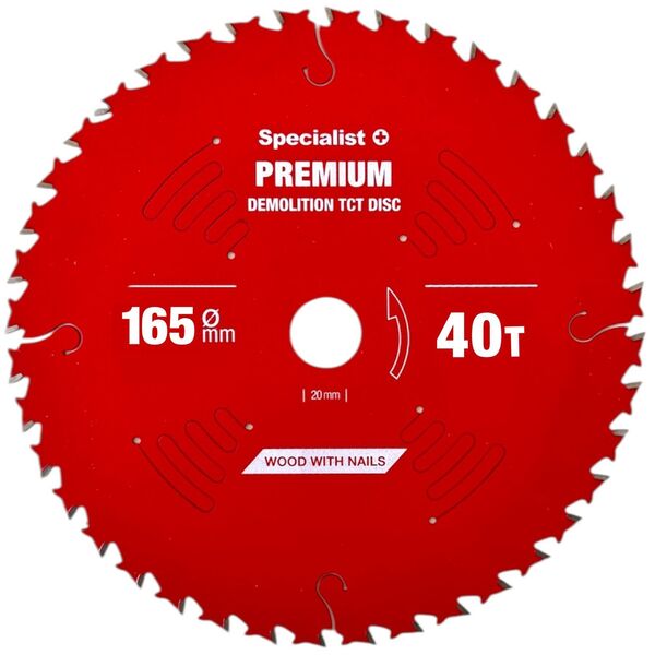 Δίσκος κοπής 165x40Tx20mm, Demolition PREMIUM, SPECIALIST+