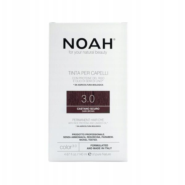 Μόνιμη βαφή μαλλιών Noah 3.0 Σκούρο Καφέ 140 ml