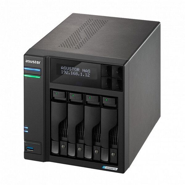 Διακομιστής αρχείων Asustor LOCKERSTOR 4 AS6704T 4-bay, Intel Celeron N5105 Τετραπύρηνος 2.0GHz, 8GB RAM DDR4. 4x M.2 PCIe (NVMe), 2x 2.5 GbE. 2x USB 3.2. HDMI 2.0b| 1xPCIe