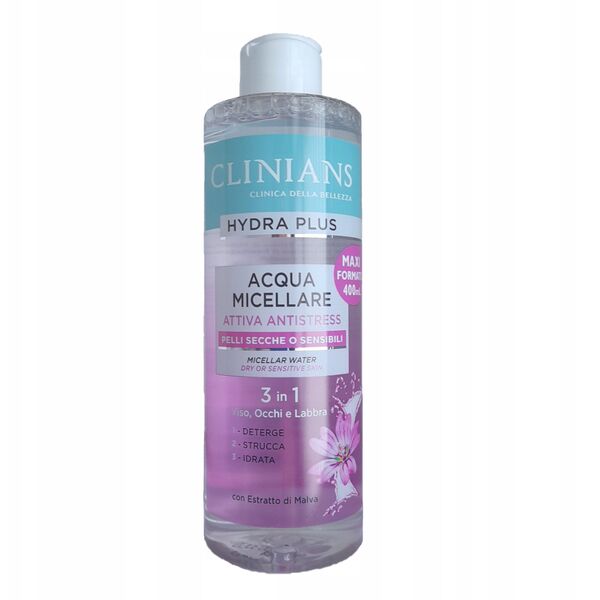 Νερό Micelinis Clinians Hydra Plus 3 σε 1, 400 ml
