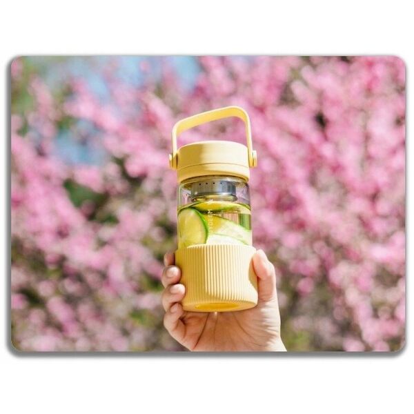 Γυάλινο μπουκάλι με ενσωματωμένο φίλτρο 300ml, μοντέλο DG42, χρώμα Mellow Yellow