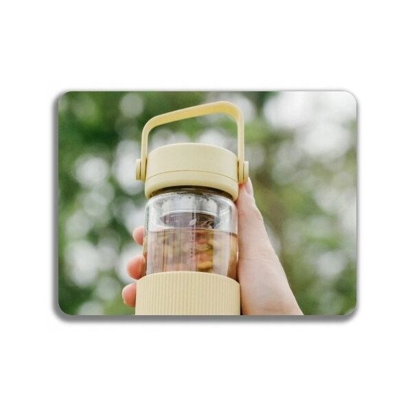 Γυάλινο μπουκάλι με ενσωματωμένο φίλτρο 300ml, μοντέλο DG42, χρώμα Mellow Yellow