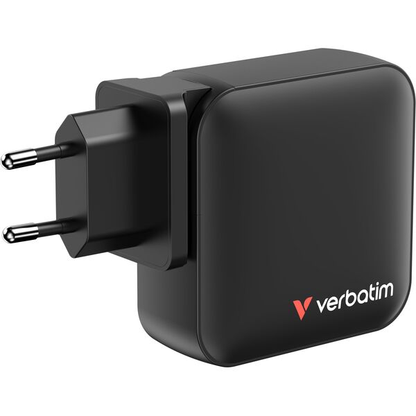 Verbatim, Φορτιστής GaN USB 3.0, USB C, γκρι, 165 W, εναλλάξιμες άκρες C,G,A
