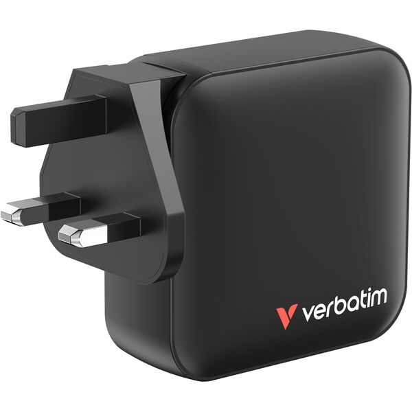 Verbatim, Φορτιστής GaN USB 3.0, USB C, γκρι, 165 W, εναλλάξιμες άκρες C,G,A
