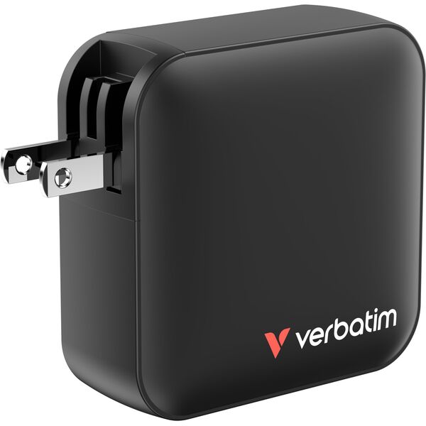 Verbatim, Φορτιστής GaN USB 3.0, USB C, γκρι, 165 W, εναλλάξιμες άκρες C,G,A