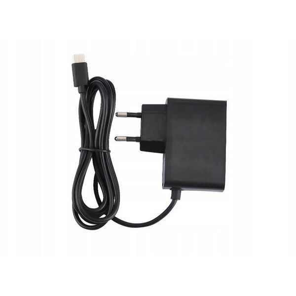 Φορτιστής δικτύου με βύσμα USB type-C 3A, γρήγορη φόρτιση, μαύρη