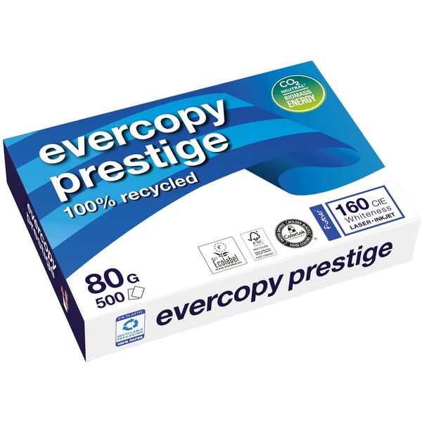 Χαρτί ανακύκλωσης Evercopy prestige λευκό A4 80g - δεσμίδα 500 φύλλων