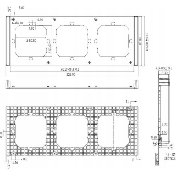 Sonoff Ramka do włącznika M5 80 potrójna 3-krotna SONOFF M5-3C-80-FW (biała)