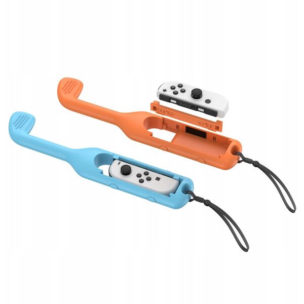 YAXO Λαβή για Joy-Con GOLF SET για NS/NS2 Inferno Orange&Hydro Blue