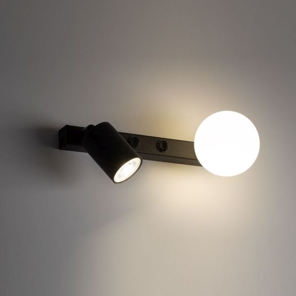 Φωτιστικό τοίχου TK Lighting Vox 10148 1x10W GU10 1x6W G9 μαύρο/λευκό