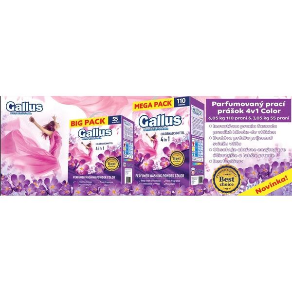 GALLUS PROFF. PROSZEK d/prania 3,2kg KOLOR foli