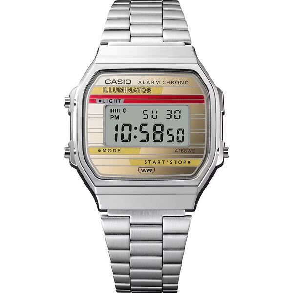 Casio Vintage Zegarek dla dzieci Casio A168WEHA-9AEF srebrny