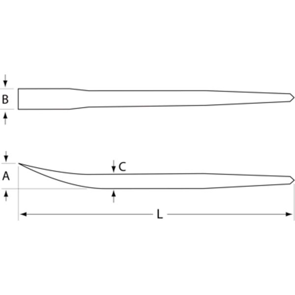 Bahco Łom 38x32 mm, długość 760 mm BAHCO