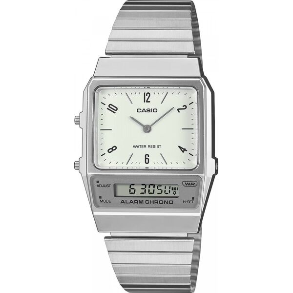 Zegarek Casio Vintage Zegarek damski Casio AQ-800E-7A2EF srebrny