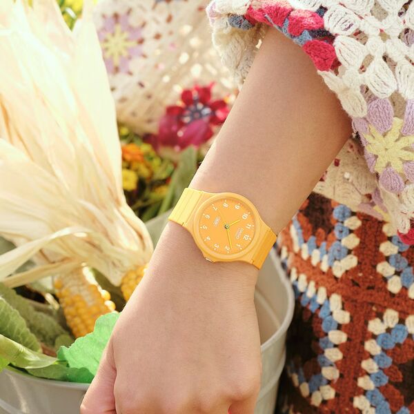 Zegarek Casio Zegarek męski Casio MQ-24B-9BEF pomarańczowy