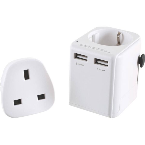 Lifeventure Adapter podróżny USB UK-World Travel Adaptor Uniwersalny