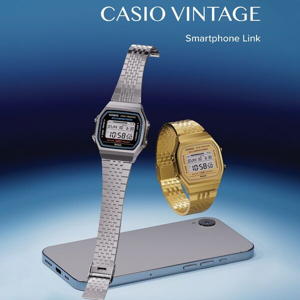 Zegarek Casio Vintage Bluetooth ABL-100WEGG -1BEF retro krokomierz .