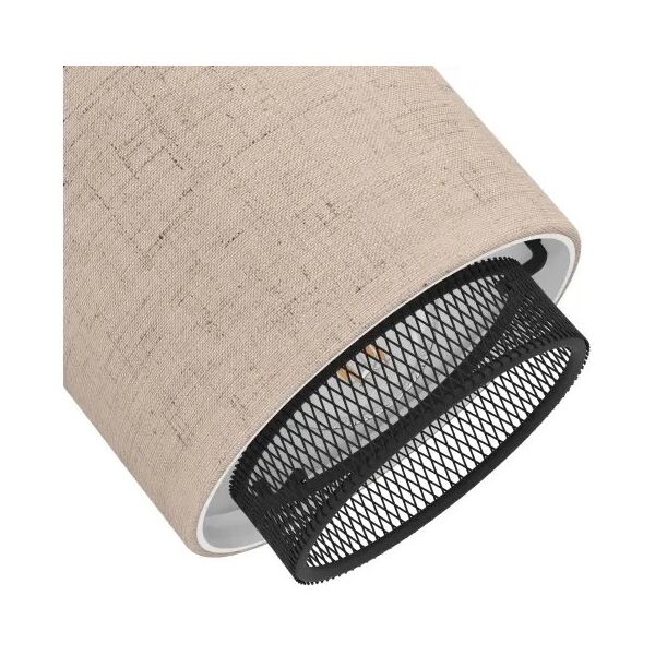 Spot light EGLO ROSLEY, 4xE27, max 4x40 W, black/natural linen, 75x9x18.5cm