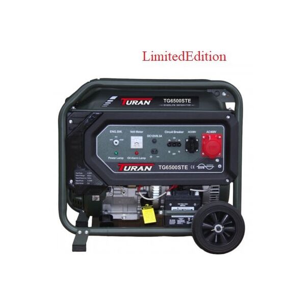 Βενζινοκίνητη γεννήτρια Turan TG6500STE LimitedEdition, 5,5 kW Max, AVR, 230 V/400 V