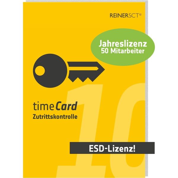 Ετήσια άδεια REINER SCT timeCard 10 ZuKo 1J. 50MA για 50 εργαζόμενους