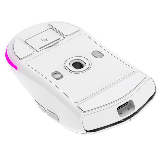 Rampage Prote M5 Pro ασύρματο ποντίκι 26000 DPI RGB LED 1K Hz λευκό
