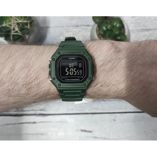 Zegarek Casio Sport W-218H -3BVEF zielony młodzieżowy .