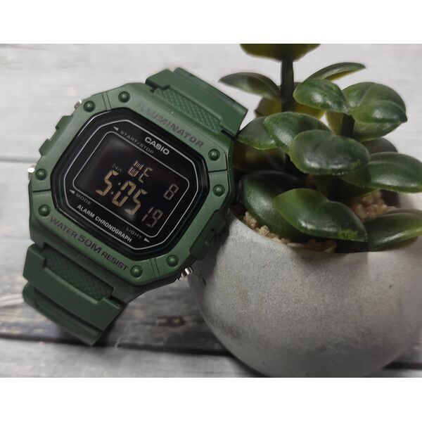 Zegarek Casio Sport W-218H -3BVEF zielony młodzieżowy .