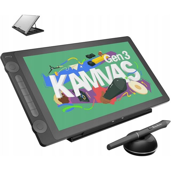 HUION Kamvas 16 Gen 3 tablet graficzny 2,5K QHD 15,8" 99% sRGB PenTech 4.0