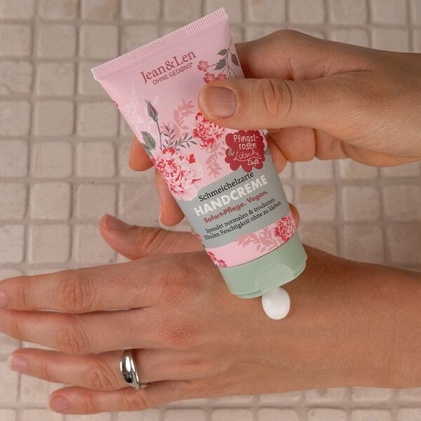 Jean&Len raminamasis rankų kremas Peony and Lychee, 75ml