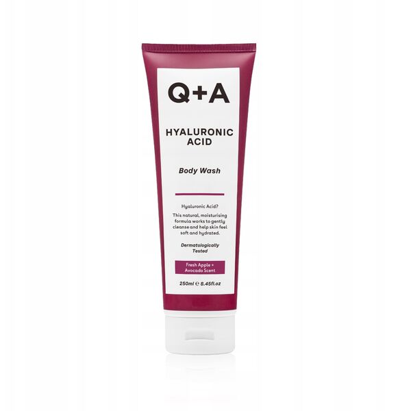 Kūno prausiklis su hialurono rūgštimi Q+A Hyaluronic Acid Body Wash, 250 ml