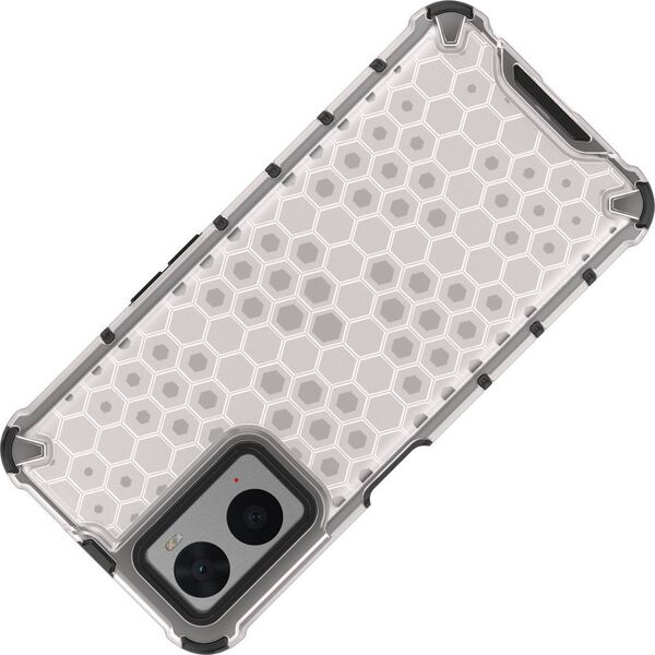 Hurtel Honeycomb etui pancerny pokrowiec z żelową ramką Oppo A76 / Oppo A36 / Realme 9i przezroczysty