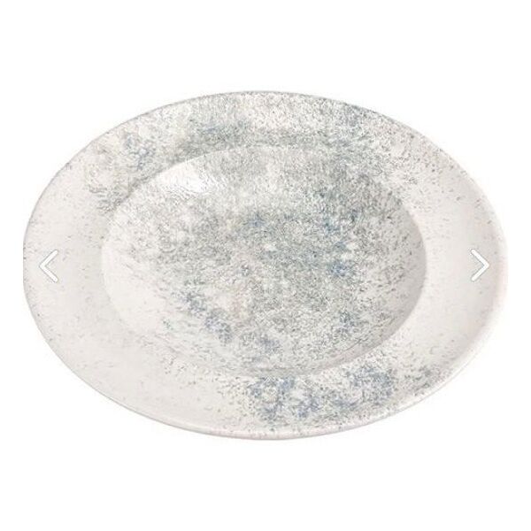 Ρηχό πιάτο δείπνου PORLAND Smoky Mat Blue, κρέμα/μπλε, ο26 εκ.