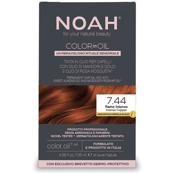 Ελαιώδης βαφή μαλλιών Noah Color In Oil 7.44, 135 ml