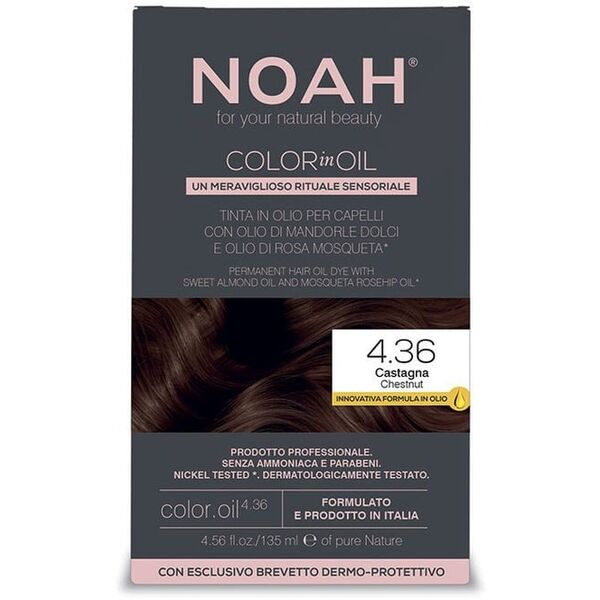 Ελαιώδης βαφή μαλλιών Noah Color In Oil 4.36, 135 ml