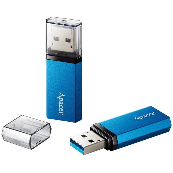 Apacer USB flash disk, USB USB 3.2 Gen1, 64GB, AH25C, μπλε, AP64GAH25CU-1, USB A, με κάλυμμα