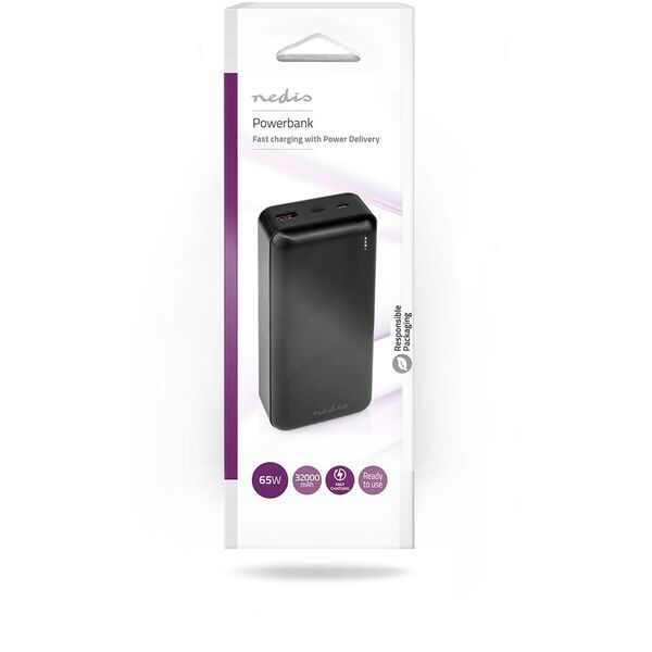 NEDIS Powerbank 32000mAh για φορητούς υπολογιστές, μαύρο
