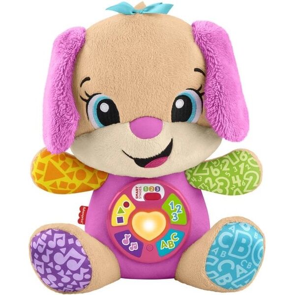 Διαδραστικό παιχνίδι FISHER PRICE, έξυπνα επίπεδα εκπαιδευτική κουτάβα αδελφή, Λιθουανική γλώσσα