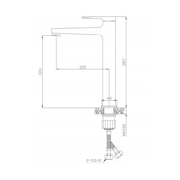 Μπαταρία κουζίνας με φίλτρο Glamour Invena, χρυσό BZ-02-F09-V